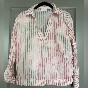 Martha Stewart brand 100% Striped Linen Top